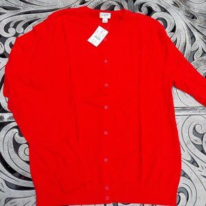 J crew cotton long sleeve cardigan